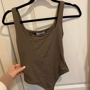 Aritzia Army Green Contour Bodysuit Size S